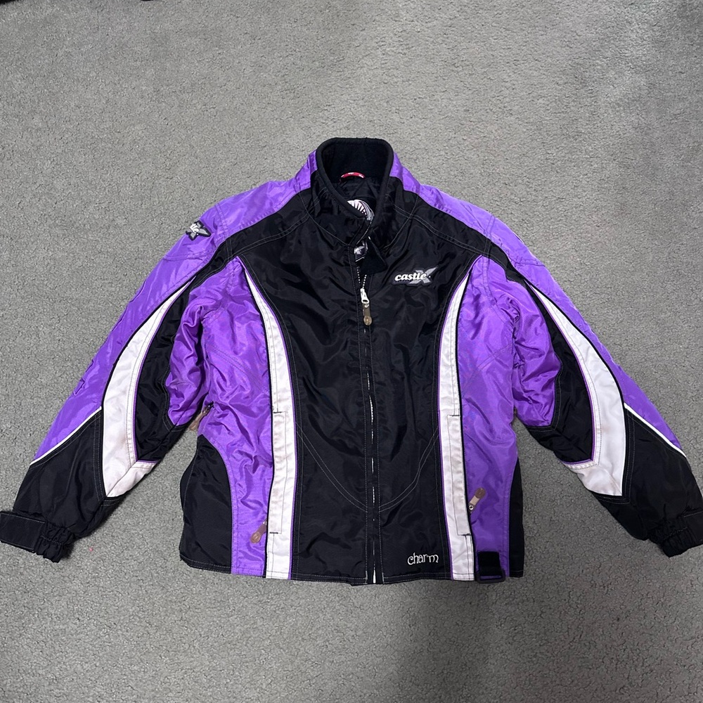 Castle Charm Women's Purple and Black Ski Jacket